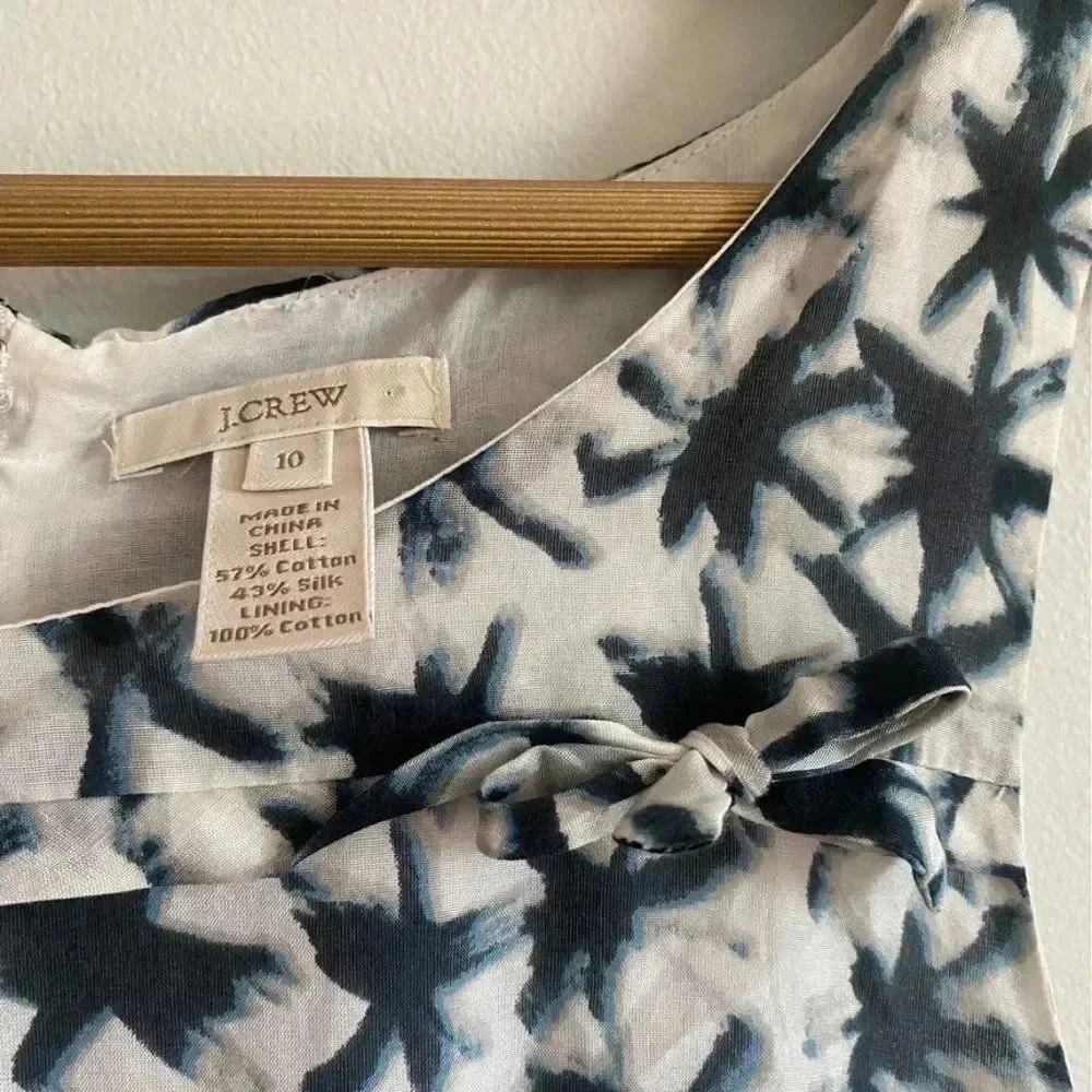 J. Crew Silk Blend Starfish Dress